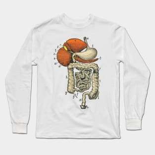 Digestive System Diagram Long Sleeve T-Shirt